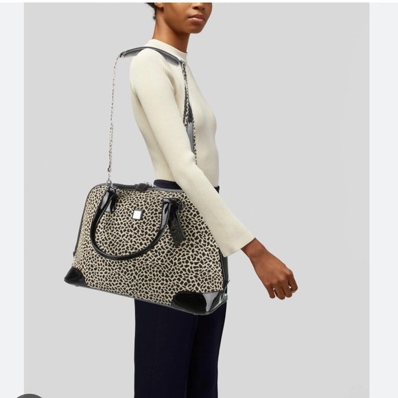 DVF Diane Von Furstenberg Spectator City Bag Black W Maroon OS - Picture 6 of 6